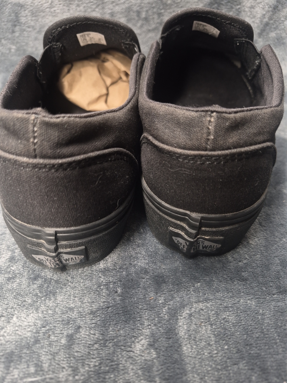 Vans Asher Black Canvas Slip On Skate Shoes Women's 10 - Picture 5 of 11